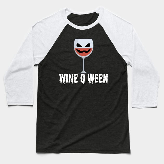 Wine o ween Baseball T-Shirt by maxcode